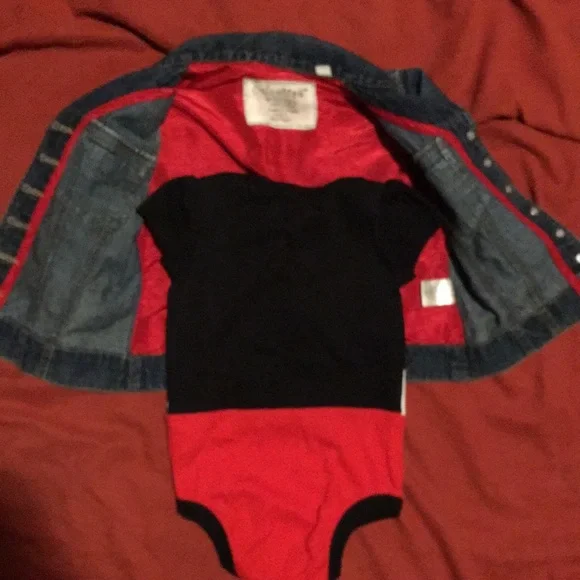 2 pieces for sale, size 18-24 month denim jacket and mini mouse bodysuit. - Picture 8 of 8